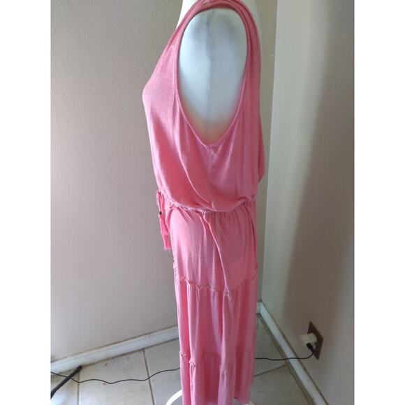 Knox Rose Maxi Dress Pink Tiered Sz L Beach Boho Fairy - Picture 6 of 9